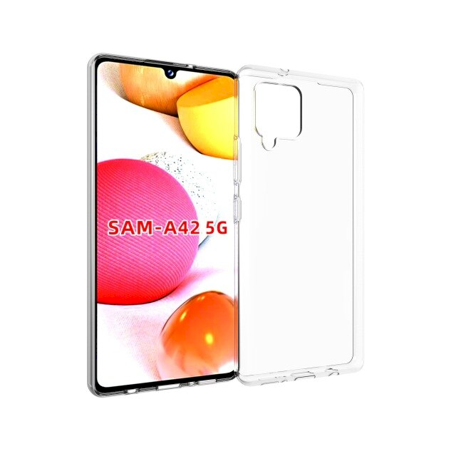Fusion Accessories Fusion Ultra galinis dėklas 1 mm apsauginis silikoninis dėklas, skirtas Samsung Galaxy A42 5G skaidrus