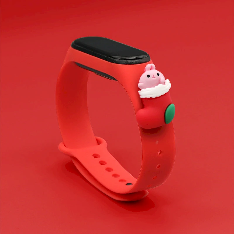 Fusion Accessories Fusion Xmas Santa juosta Xiaomi Mi Band 3 | 4 raudona