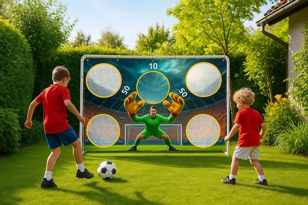 Ecotoys Futbolo vartai su kilimėliu 180x122cm