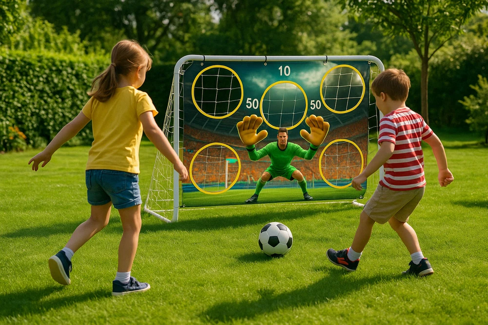 Ecotoys Futbolo vartai su kilimėliu 180x122cm