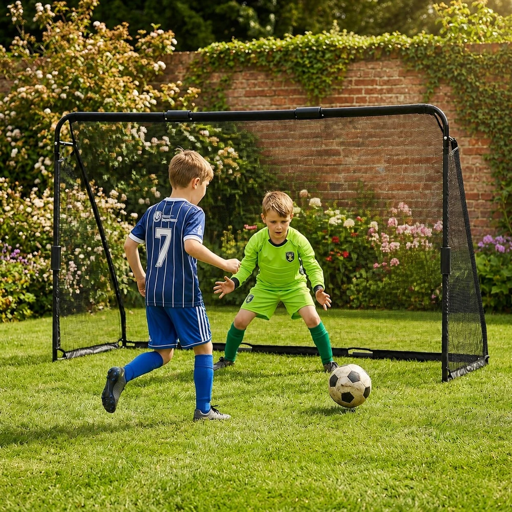 Futbolo vartai su tinklu 240x160x80 cm MOVEPRO
