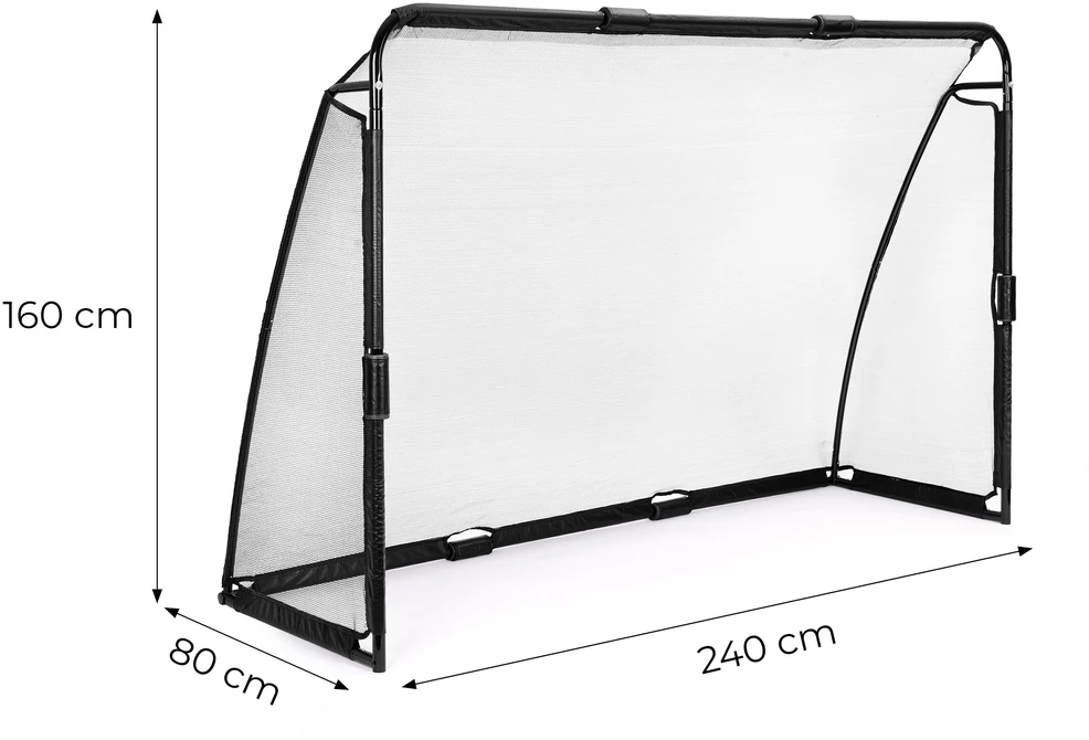 Futbolo vartai su tinklu 240x160x80 cm MOVEPRO