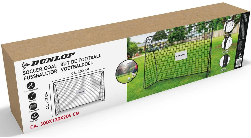 Dunlop Futbolo vartai su tinklu 300x205x120 cm