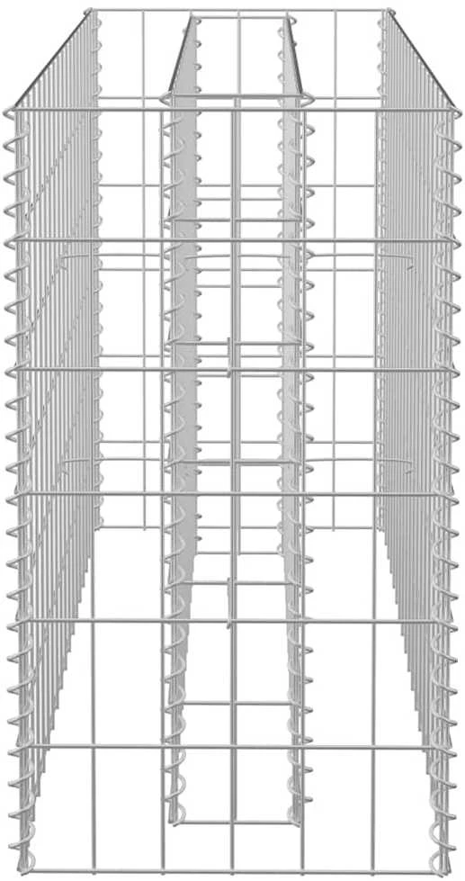 Gabiono vazonas, 90x30x60cm, galvanizuotas plienas, aukštas