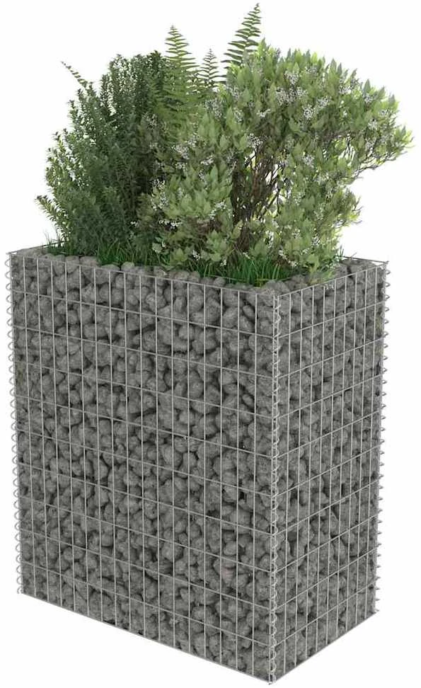 Gabiono vazonas, 90x50x100cm, galvanizuotas plienas, aukštas