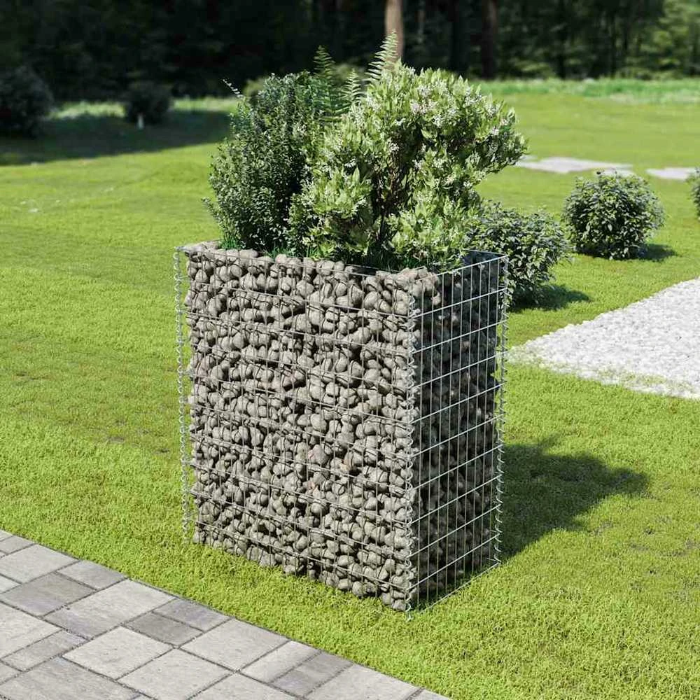 Gabiono vazonas, 90x50x100cm, galvanizuotas plienas, aukštas