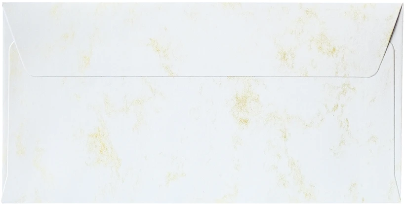 Galeria Papieru Vokai Galeri Papieru, DL Marble Metallic Light Gold, 120 g/m2, 10 vnt./pak.