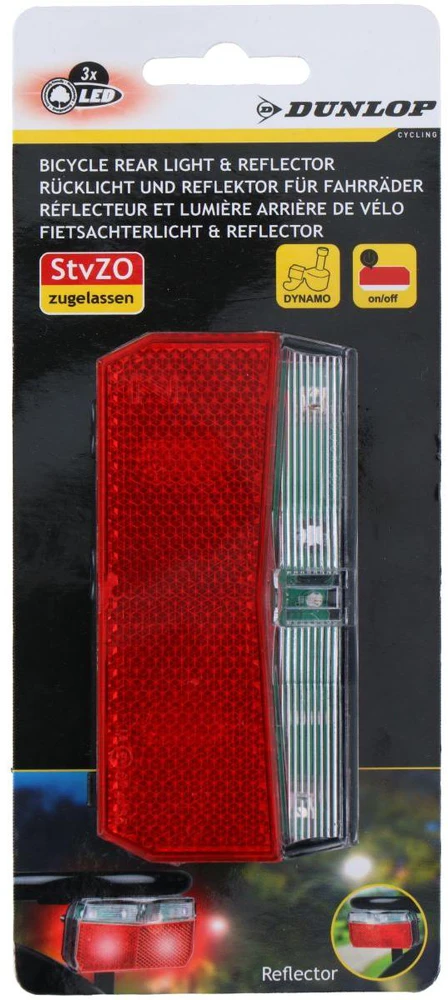 Galinis dviračio žibintas 3 LED SMD Dunlop