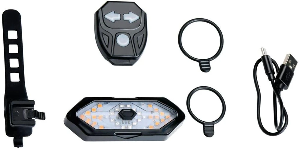 Dunlop galinė dviratinė lemputė su LED signalu USB įkrovimas