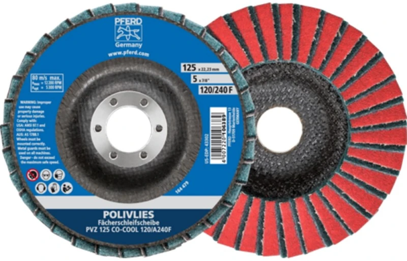 Galutinio šlifavimo diskas PFERD PVZ 125 CO-Cool 120A/240F