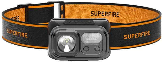 Galvos žibintas Superfire HL23, 220lm, USB-C