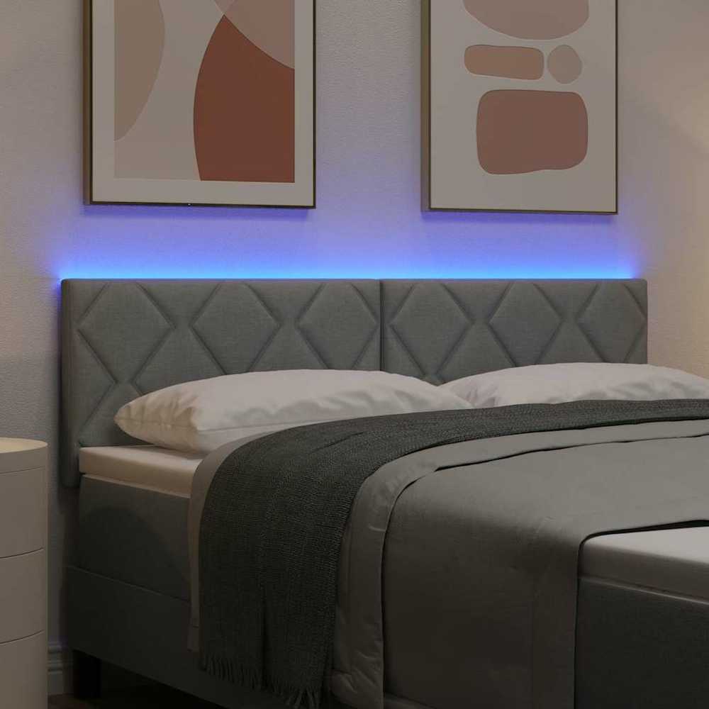 LED galvūgalis Šviesiai pilka 144 cm audinys