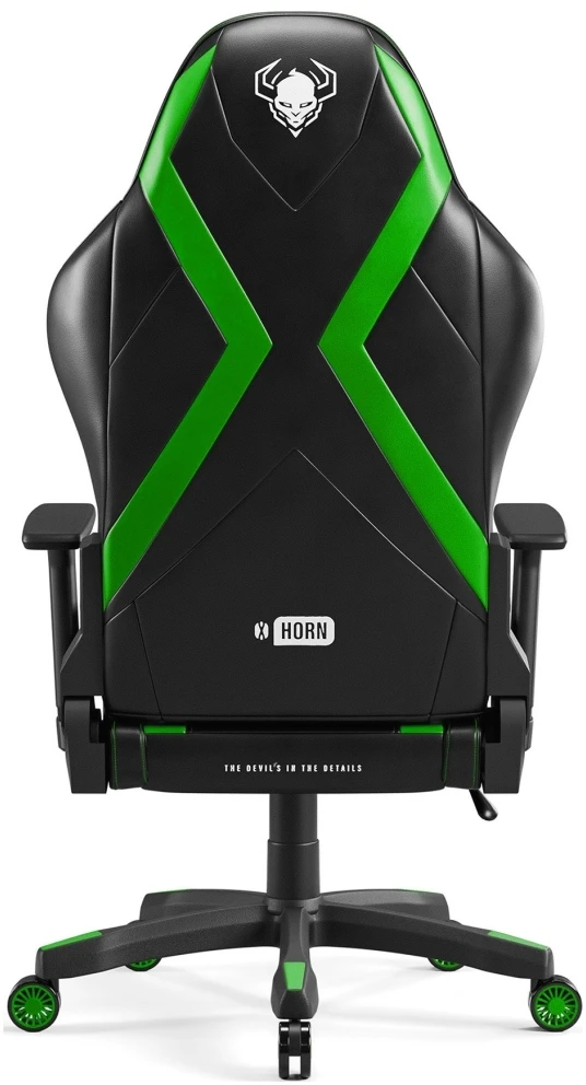 Diablo Chairs Diablo X-Horn 2.0 Normal Size Juodas-Žalias ergonominė kėdė