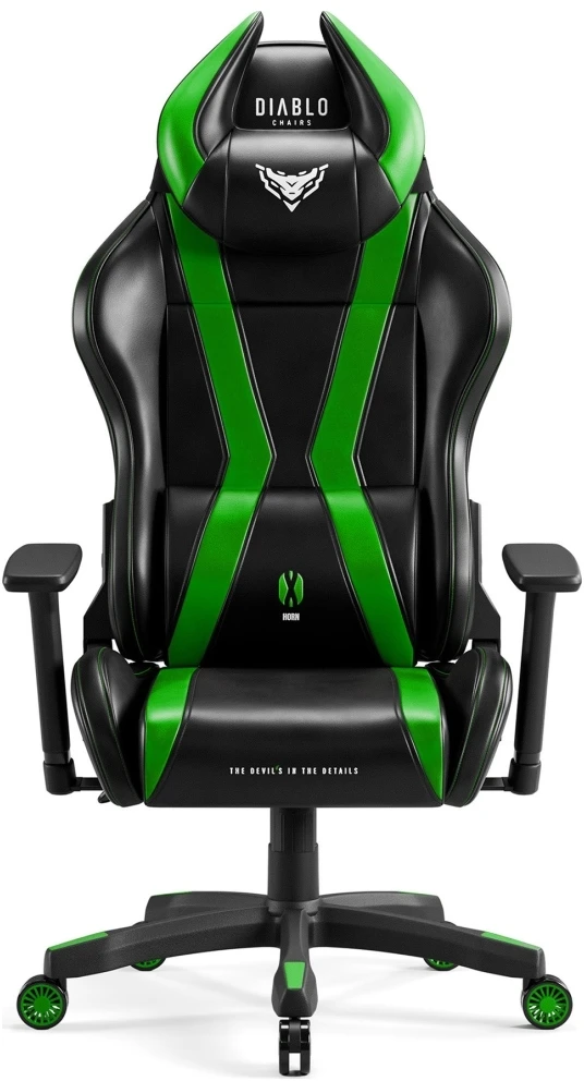 Diablo Chairs Diablo X-Horn 2.0 Normal Size Juodas-Žalias ergonominė kėdė
