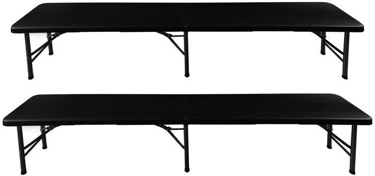 Gardlov Folding garden table 180cm + 2 benches - juodas