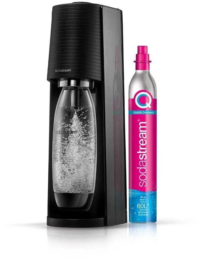 Gazuotų gėrimų gaminimo aparatas SodaStream Terra, juodas