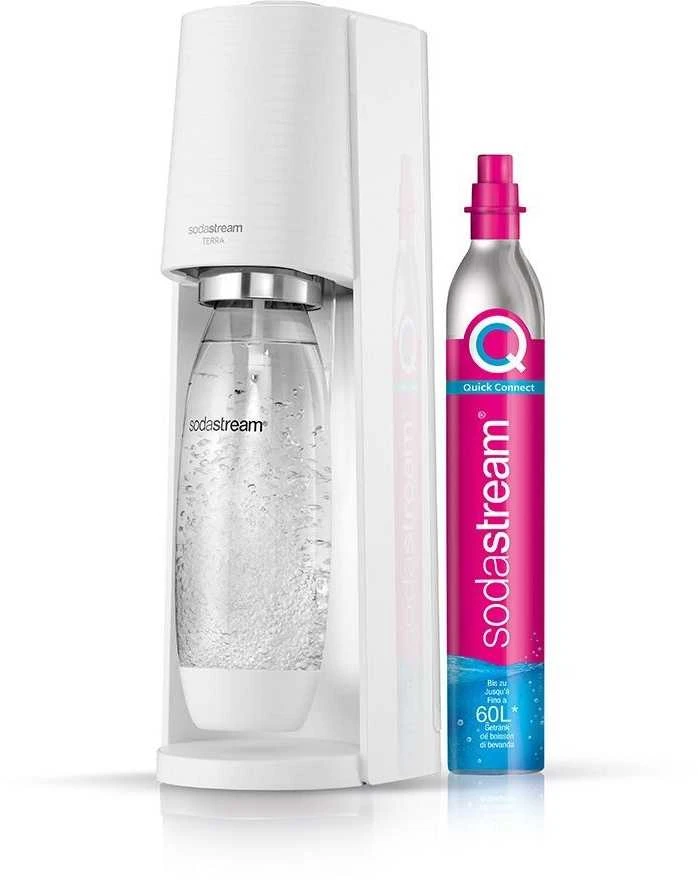Gazuotų gėrimų gaminimo aparatas SodaStream Terra, baltas