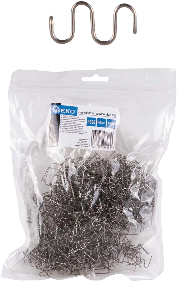 GEKO KABUTĖS PLASTIKO VIRINIMO APARATUI RS28 500vnt.