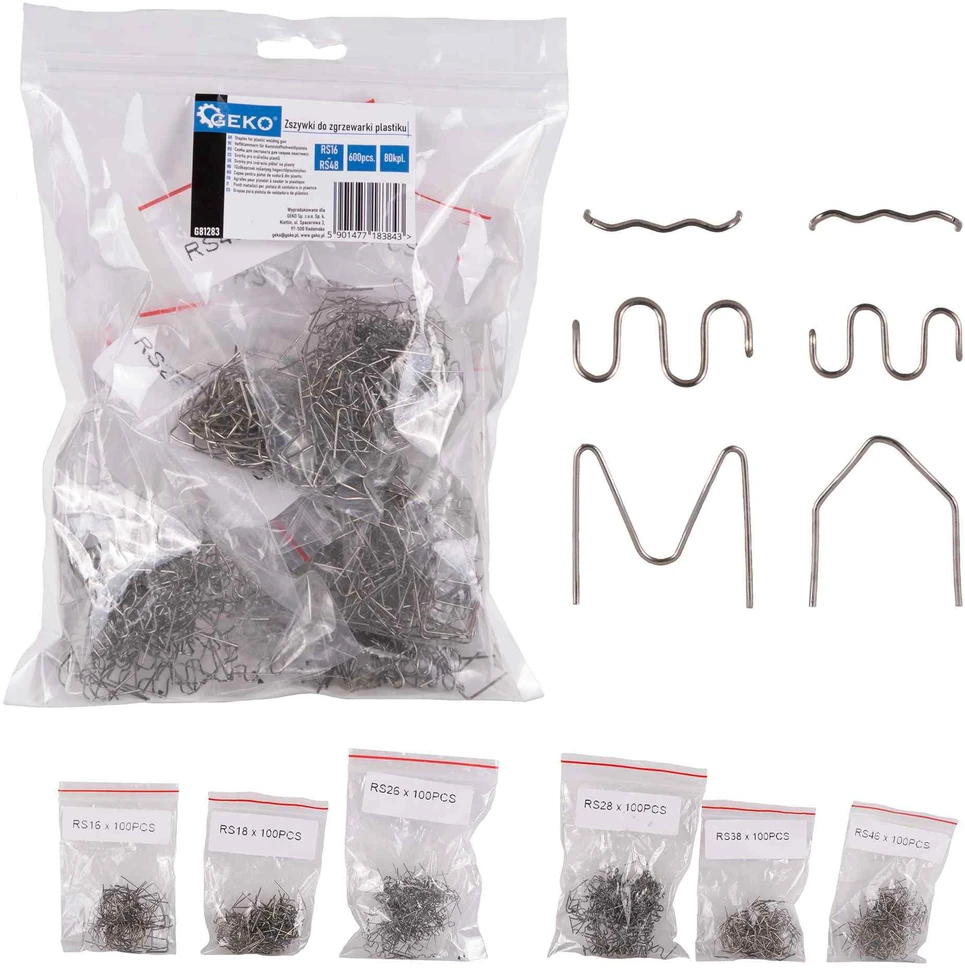 GEKO KABUTĖS PLASTIKO VIRINIMO APARATUI RS16-RS46 600vnt.