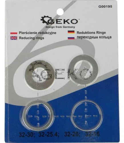 Geko REDUKCJE DO TARCZ 4 vnt. 32-30, 32-25,4, 32-20, 32-16