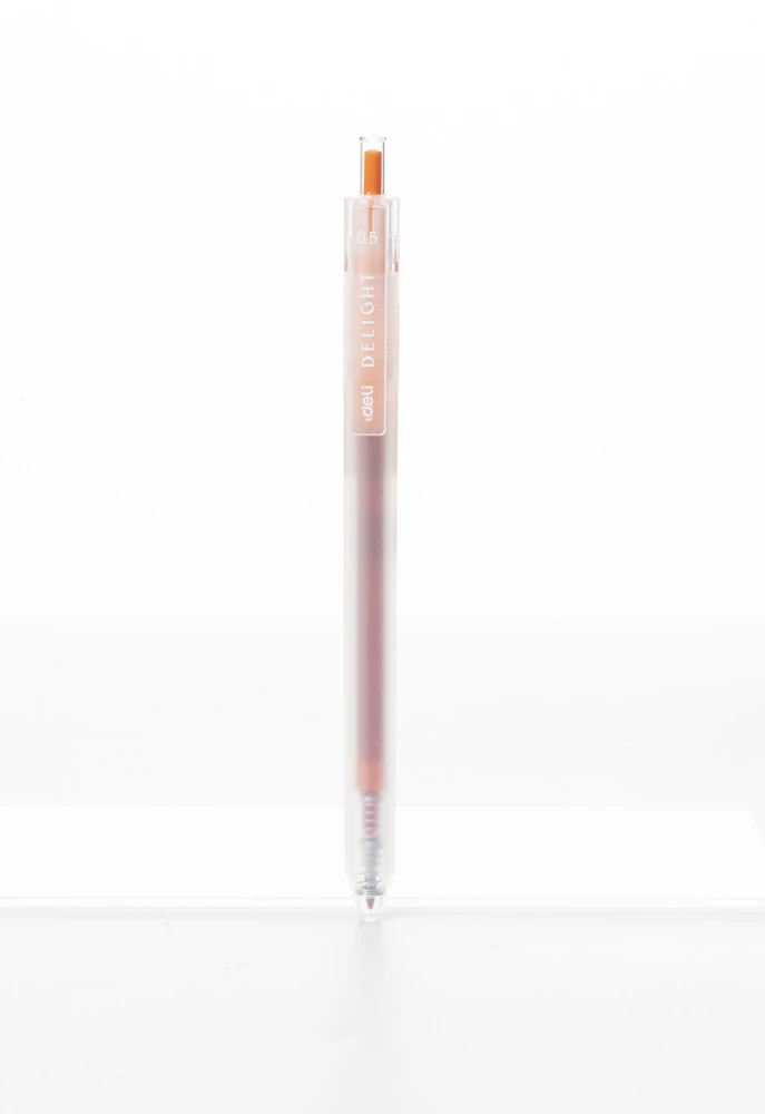 Gelinis rašiklis Deli Delight, 0,5 mm, oranžinės spalvos