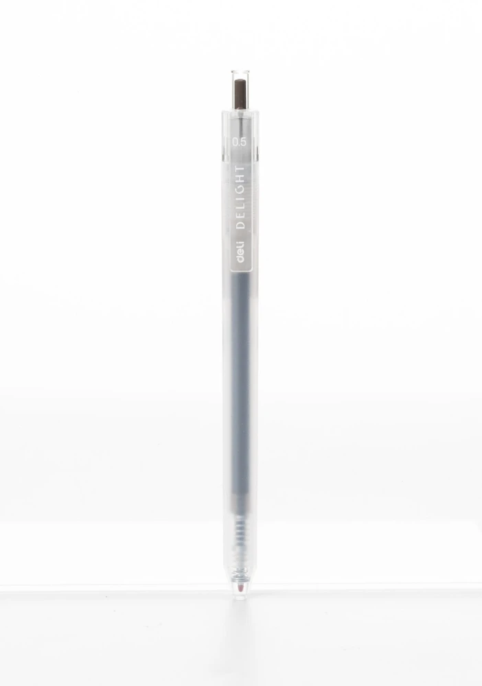 Gelinis rašiklis Deli Delight, 0,5 mm, rudos spalvos