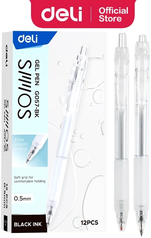 Gelinis tušinukas DELI G057 0.5 mm juodos spalvos