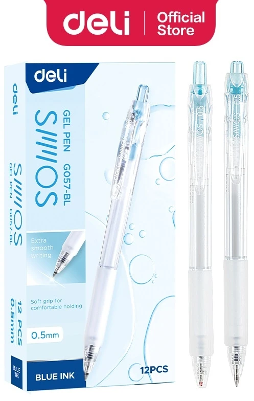 Gelinis tušinukas DELI G057 0.5 mm mėlynos spalvos