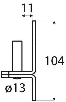 Gembė durims Domax 83032, juoda