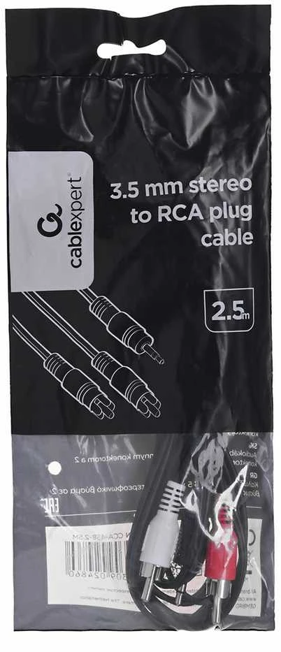 Gembird Cablexpert | 2.5m, 3.5mm/2xRCA, M/M | 3.5mm | 2 x RCA
