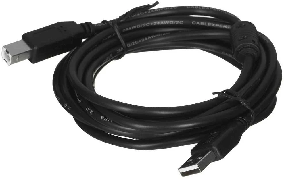 Gembird USB 2.0 A-kištuko B-kištuko 3 m (10 pėdų) kabelis su ferito šerdimi | Cablexpert