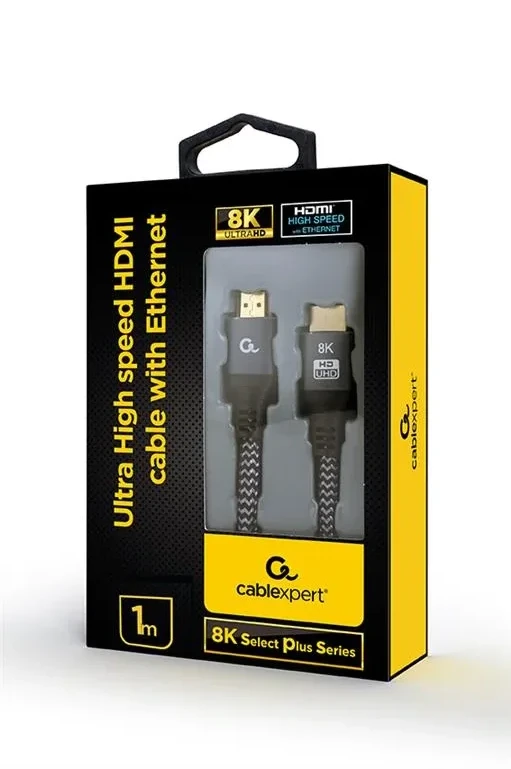 GEMBIRD CCB-HDMI8K-1M itin didelės spartos HDMI kabelis su Ethernet 8K Select Plus serija 1 m