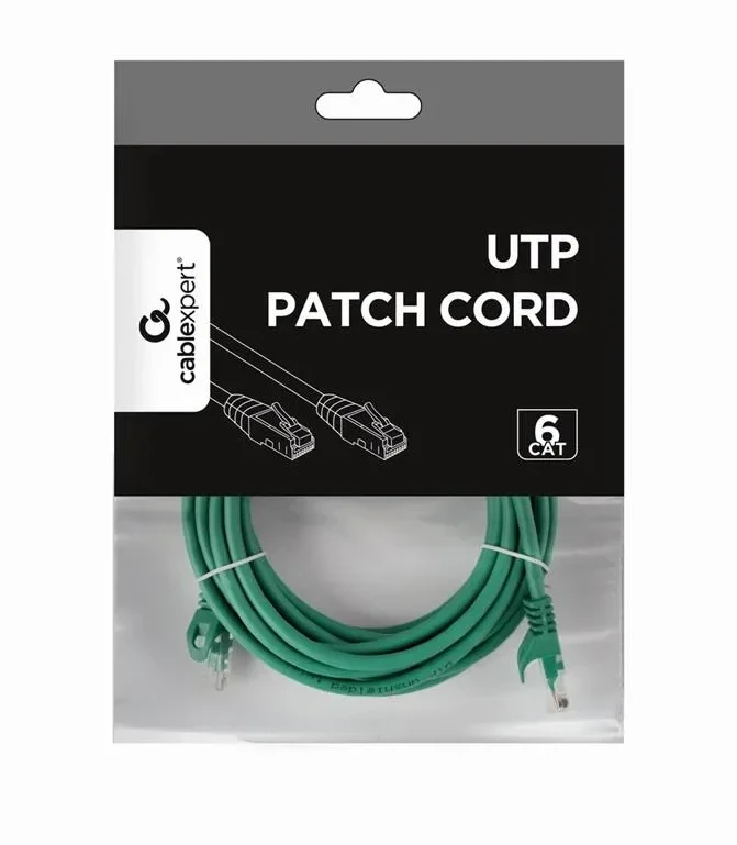GEMBIRD PP6U-5M/G :UTP Cat6 Patch laidas 5m žalias