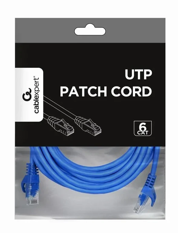 GEMBIRD PP6U-5M/B Gembird UTP Cat6 Patch laidas, 5 m, mėlynas