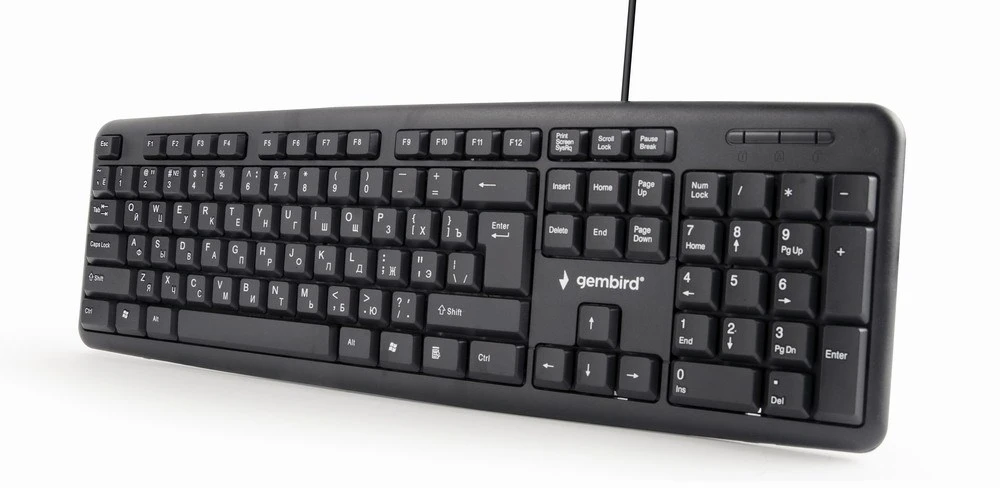 Klaviatūra Gembird KB-U-103-RU EN/RU