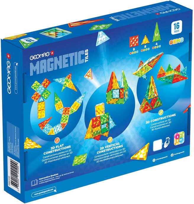 Geomag Gems 16 magnetinių plytelių