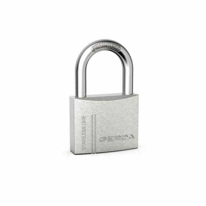 GERDA PLIENINĖ PAKABINAMA SPYNA STAINLESS 30mm BLISTER