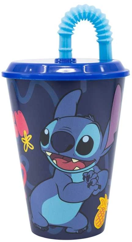 Disney Stitch puodelis su šiaudeliu 430 ml