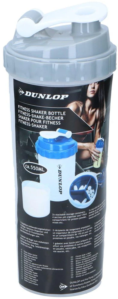 Gertuvė PLASTIKOWY SZEJKER DO ODŻYWEK BIDON 550ML DUNLOP PILKA 1056265