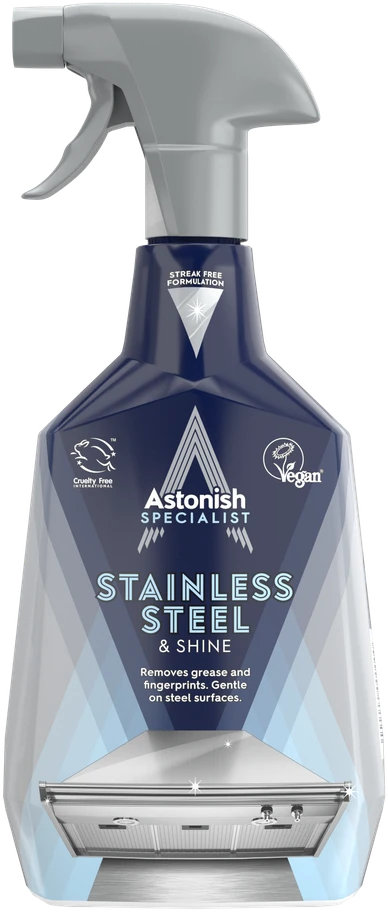 Purškiamas valiklis nerūdijančiam plienui ASTONISH Premium 0.75L