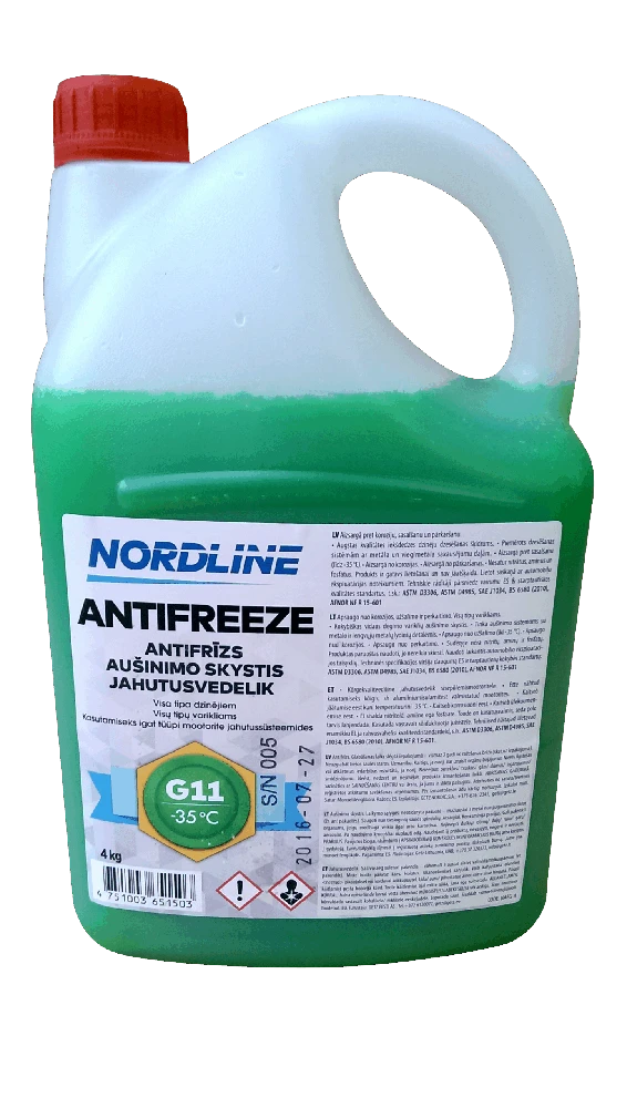 NORDLINE Aušinimo skystis žalias -35°C (G11) 4kg