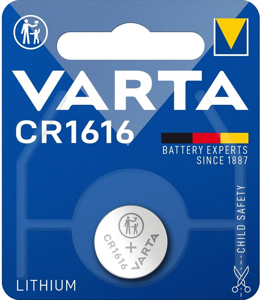 Varta Electronics CR1616 3V 55mAh elementas 6616, 1 vnt.