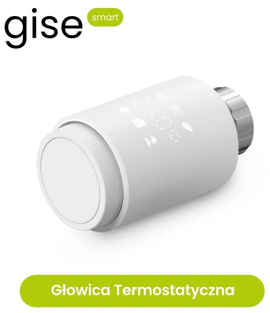 GI1 Termostatinė galvutė GISE GTV-ZB Tuya ZigBee Balta