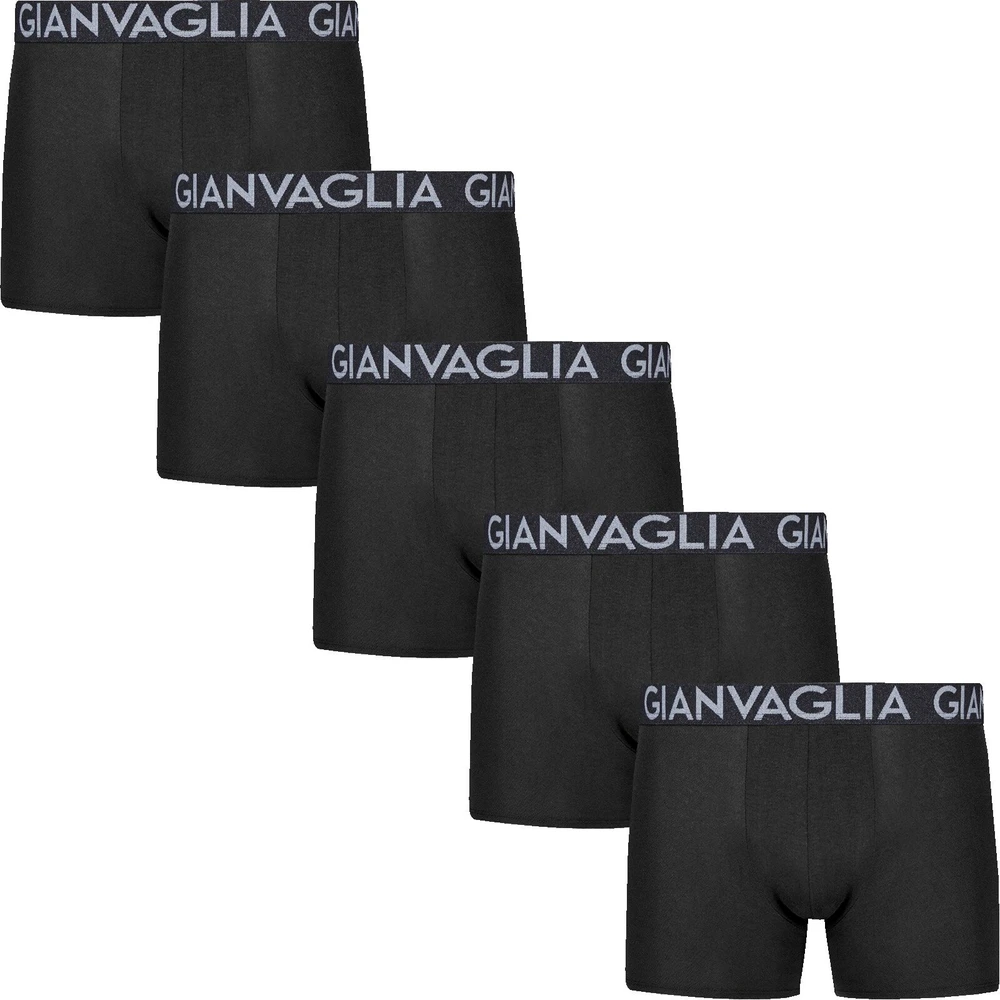 GIANVAGLIA Basic 023 vyriškos medvilninės boxer trumpikės, juodos, XL dydis 10 vnt.