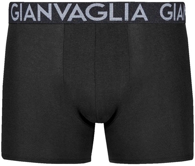 GIANVAGLIA Basic 023 vyriškos medvilninės boxer trumpikės, juodos, XXL dydis 10 vnt.