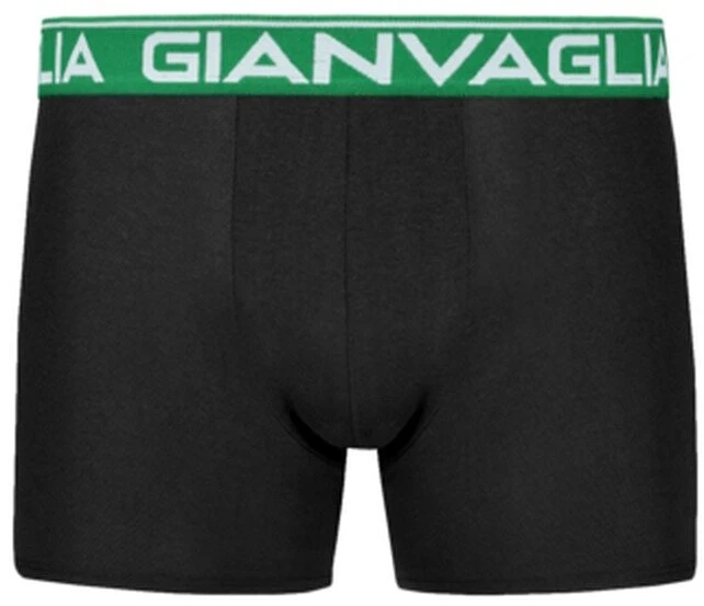 GIANVAGLIA Basic 026 vyriškos medvilninės boxer trumpikės su spalvotomis juostomis, L dydis 10 vnt.
