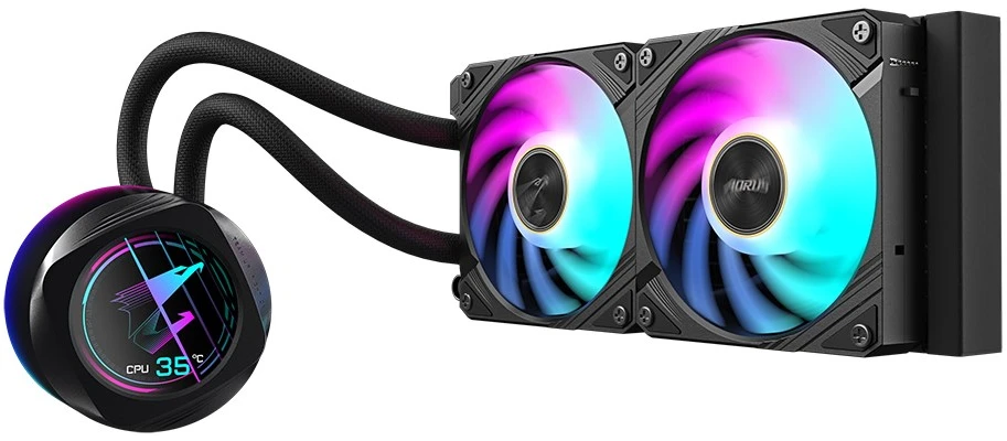 GIGABYTE AORUS WATERFORCE X II 240 Procesorius Universalusis skystinis aušintuvas 12 cm Juoda