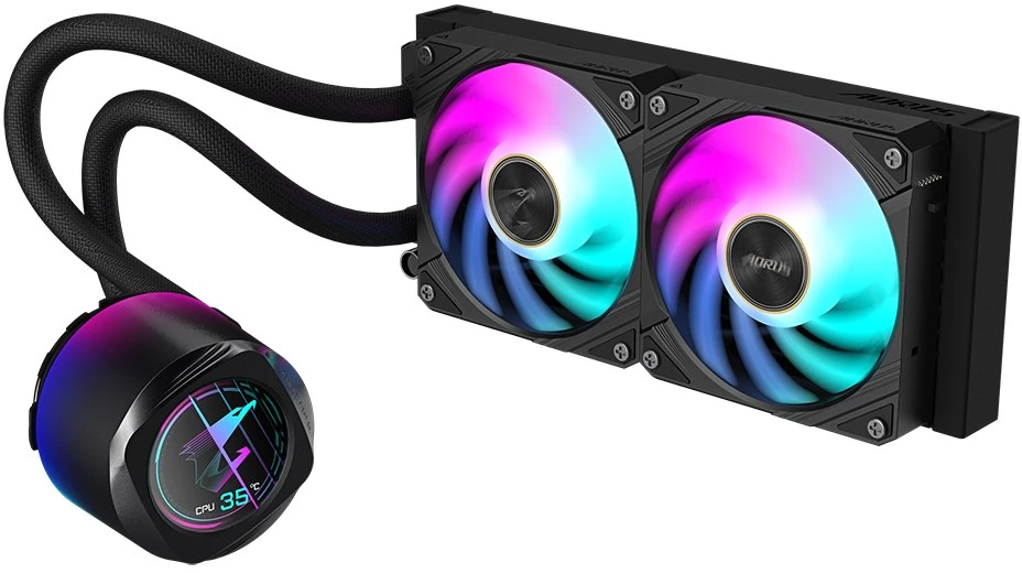 GIGABYTE AORUS WATERFORCE X II 240 Procesorius Universalusis skystinis aušintuvas 12 cm Juoda