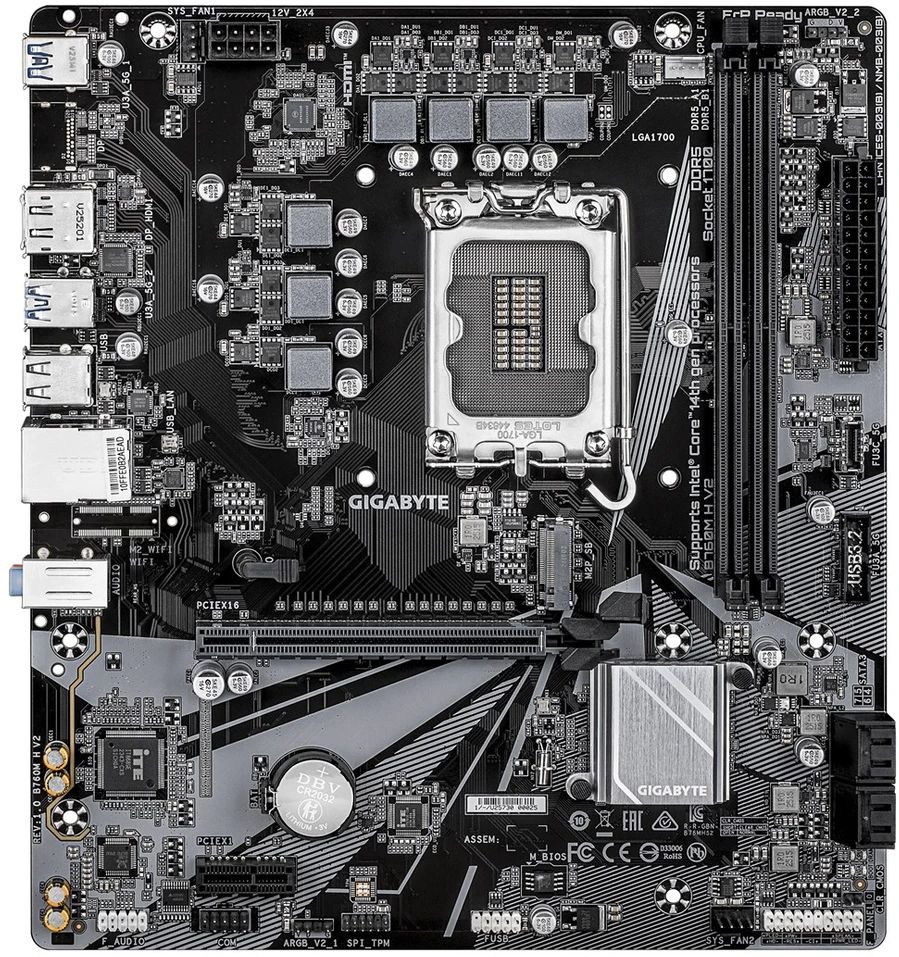 Pagrindinė plokštė Gigabyte B760M H V2 (1700) (D)