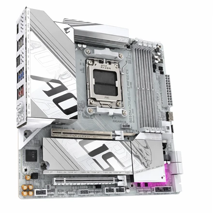 Pagrindinė plokštė „Gigabyte B850M A ELT WF6E“ | Procesorių šeima AMD | Procesoriaus lizdas AM5 | DDR5 | Palaikomos kietojo disko sąsajos SATA, M.2 | SATA jungčių skaičius 4